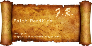 Faith Renáta névjegykártya